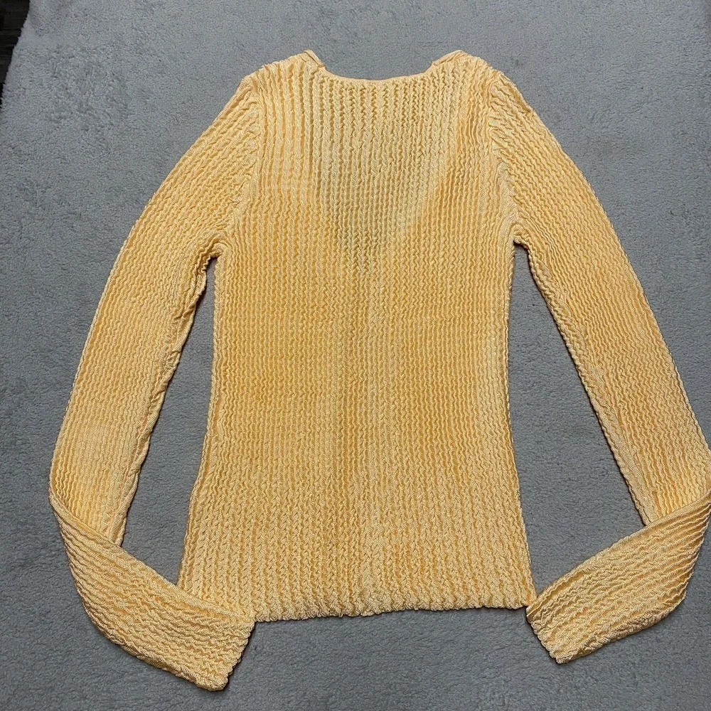 Free‎ People Pucker Up Cardigan XS Peach Orange Crinkle Y2K Top Beach Festival